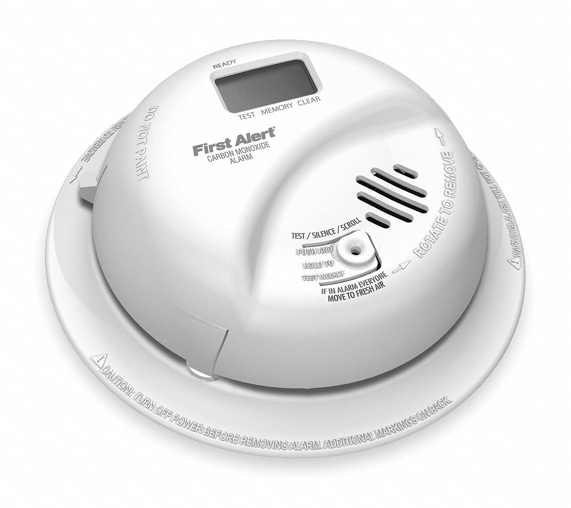 51/2" Carbon Monoxide Alarm with 85dB 10 ft, Beep Audible Alert