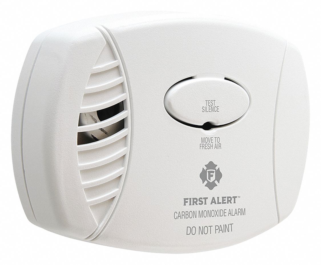 FIRST ALERT Carbon Monoxide Alarm with 85 dB 10 ft Audible Alert; 9V