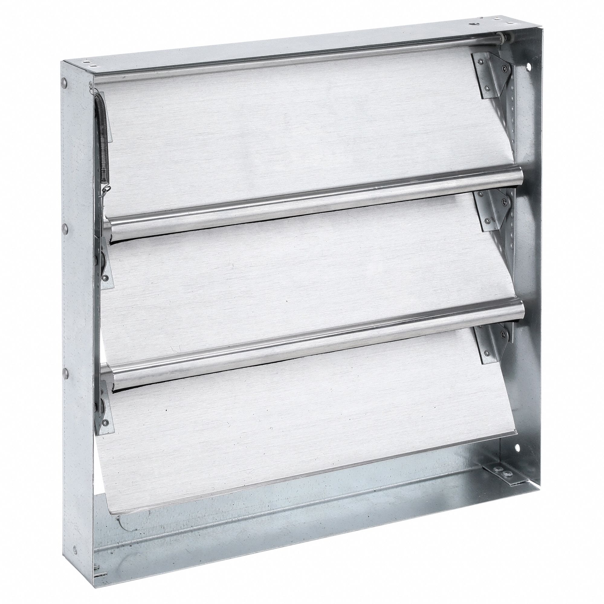 13.75"H-W 4.5"L Alu Univ Backdraft Dampr: For 12 in Fan, For 14 in Nominal Duct Dia, Single Panel