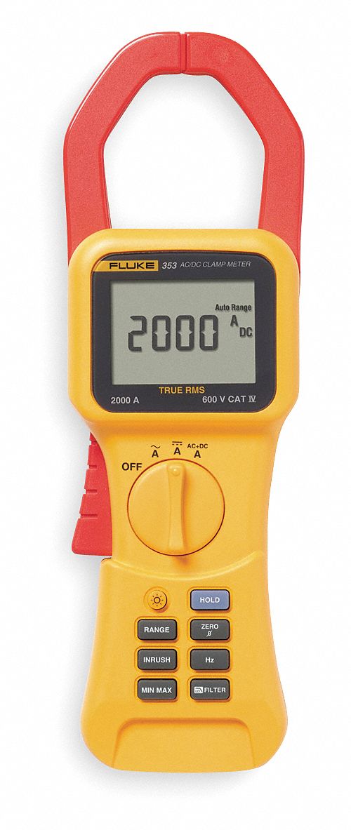 FLUKE Clamp Meter 1,400 Max. AC Amps, 400 Max. DC Amps, 1,000 V Max