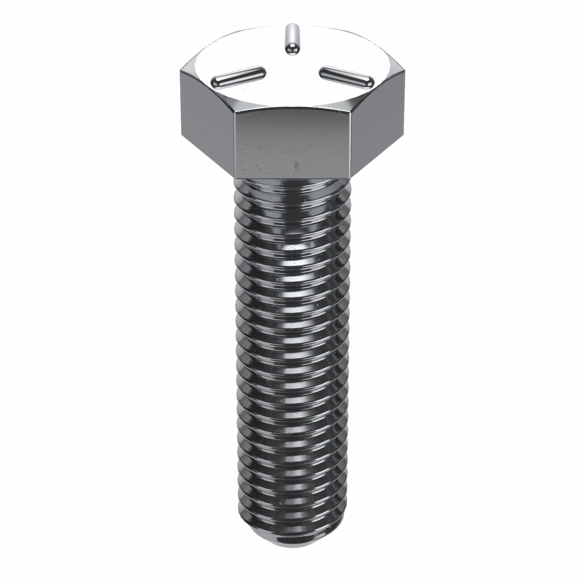 HEX HEAD CAP SCREW, STEEL, GRADE 5, CHROME PLATED, ⅜