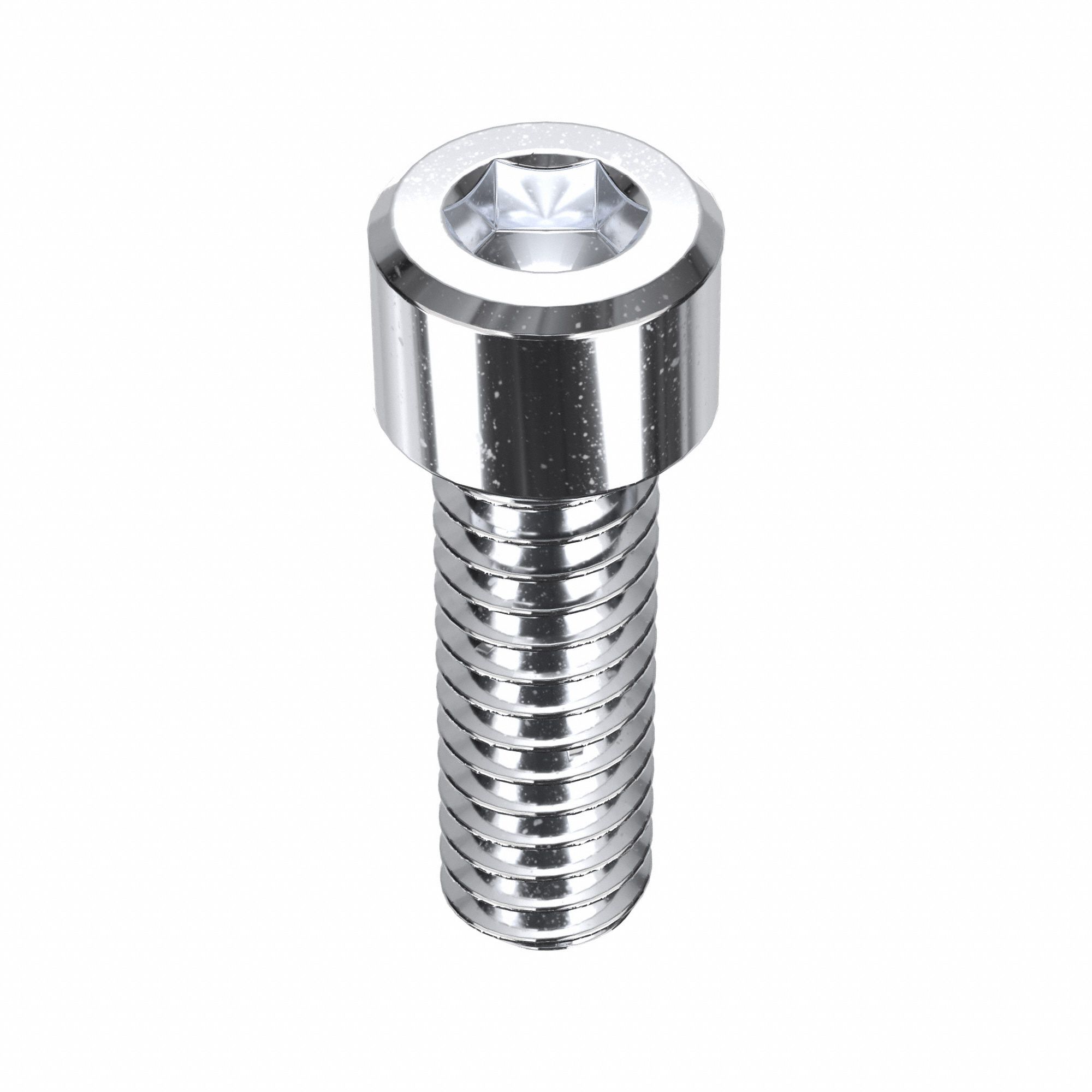 Socket Head Cap Screw: 1/4"-20 Thread Size, 3/4 in Lg, Std, Chrome Plated, Alloy Steel, 5 PK
