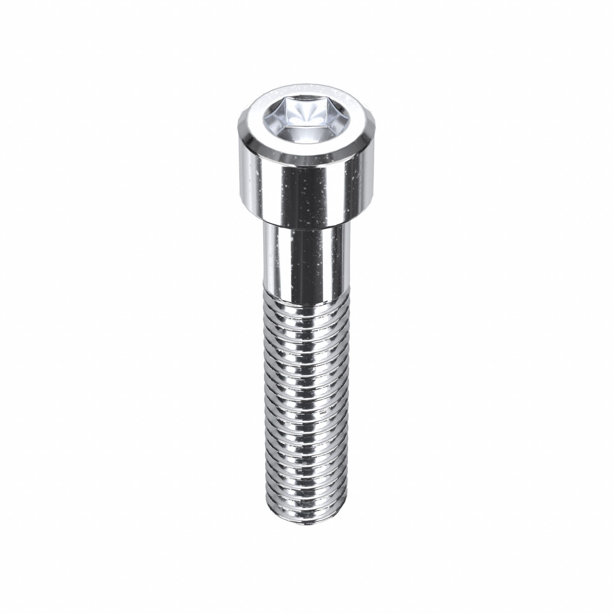 Socket Head Cap Screw: 5/16"-18 Thread Size, 1 1/2 in Lg, Std, Chrome Plated, Alloy Steel, 5 PK