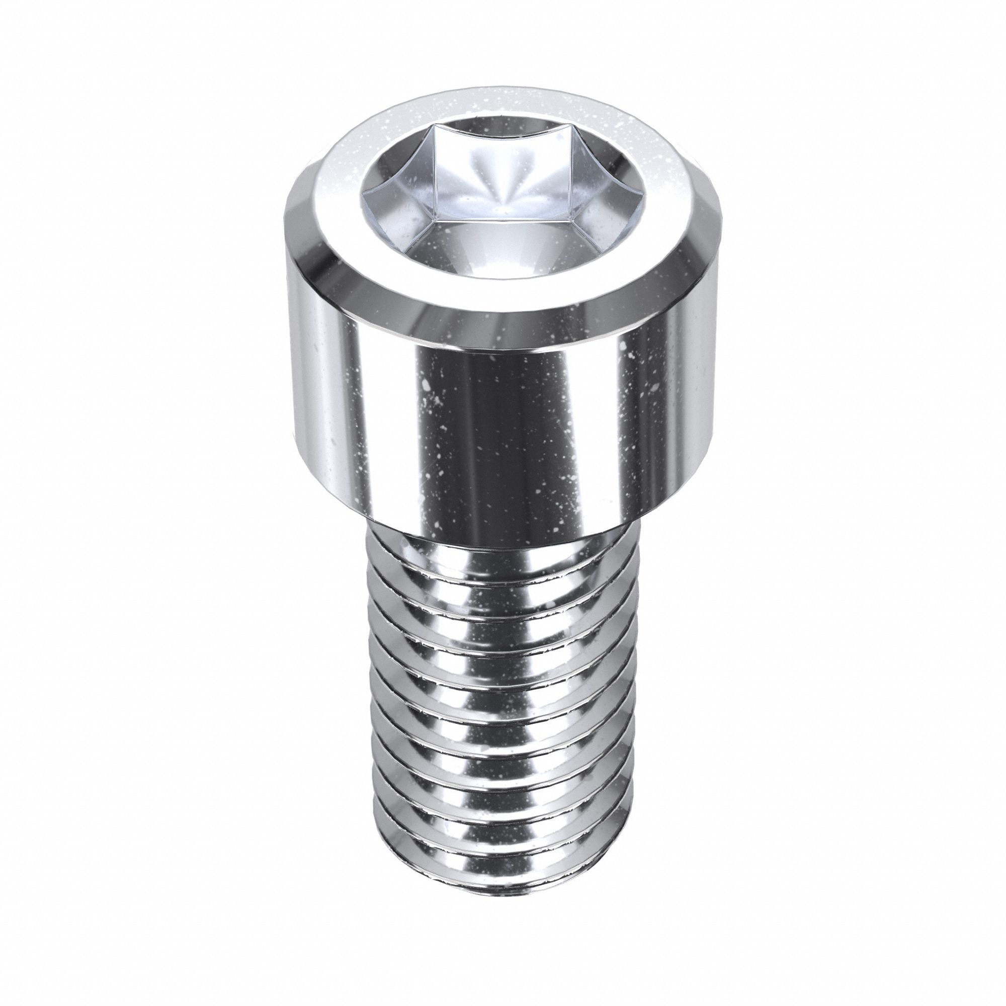 Socket Head Cap Screw: 3/8"-16 Thread Size, 3/4 in Lg, Std, Chrome Plated, Alloy Steel, 5 PK