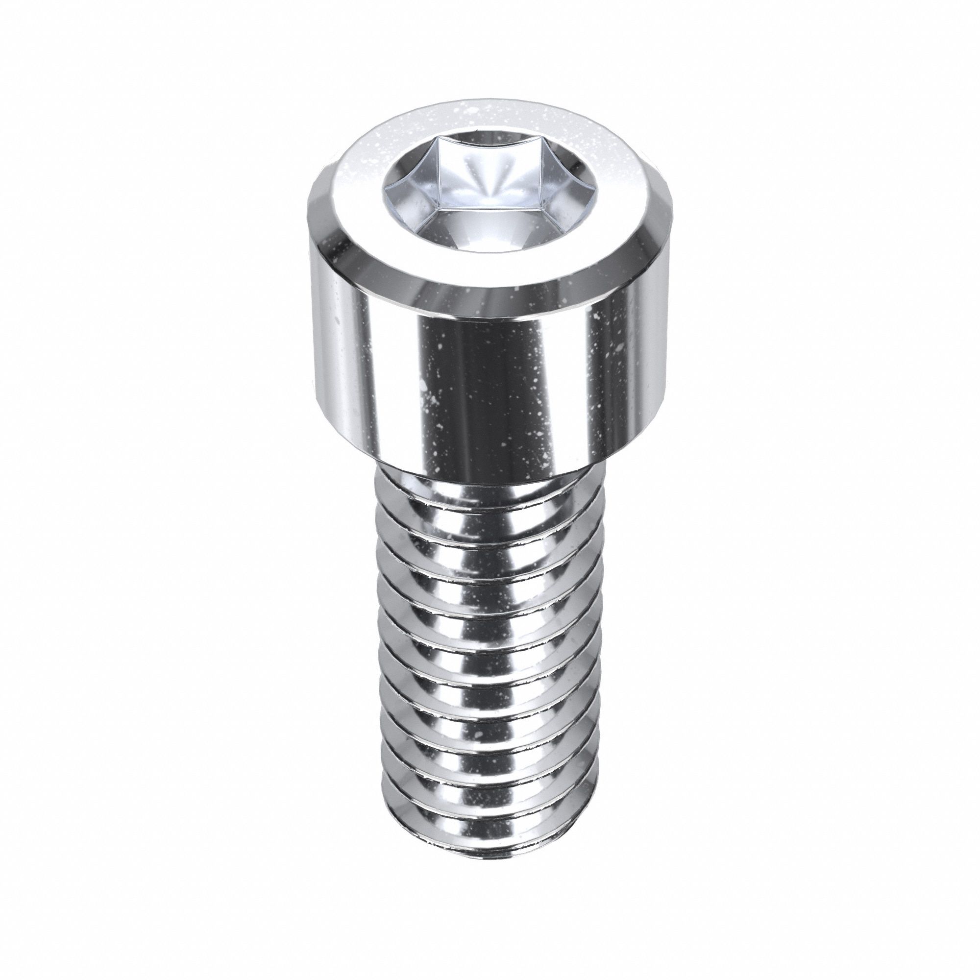 Socket Head Cap Screw: 1/4"-20 Thread Size, 5/8 in Lg, Std, Chrome Plated, Alloy Steel, 5 PK