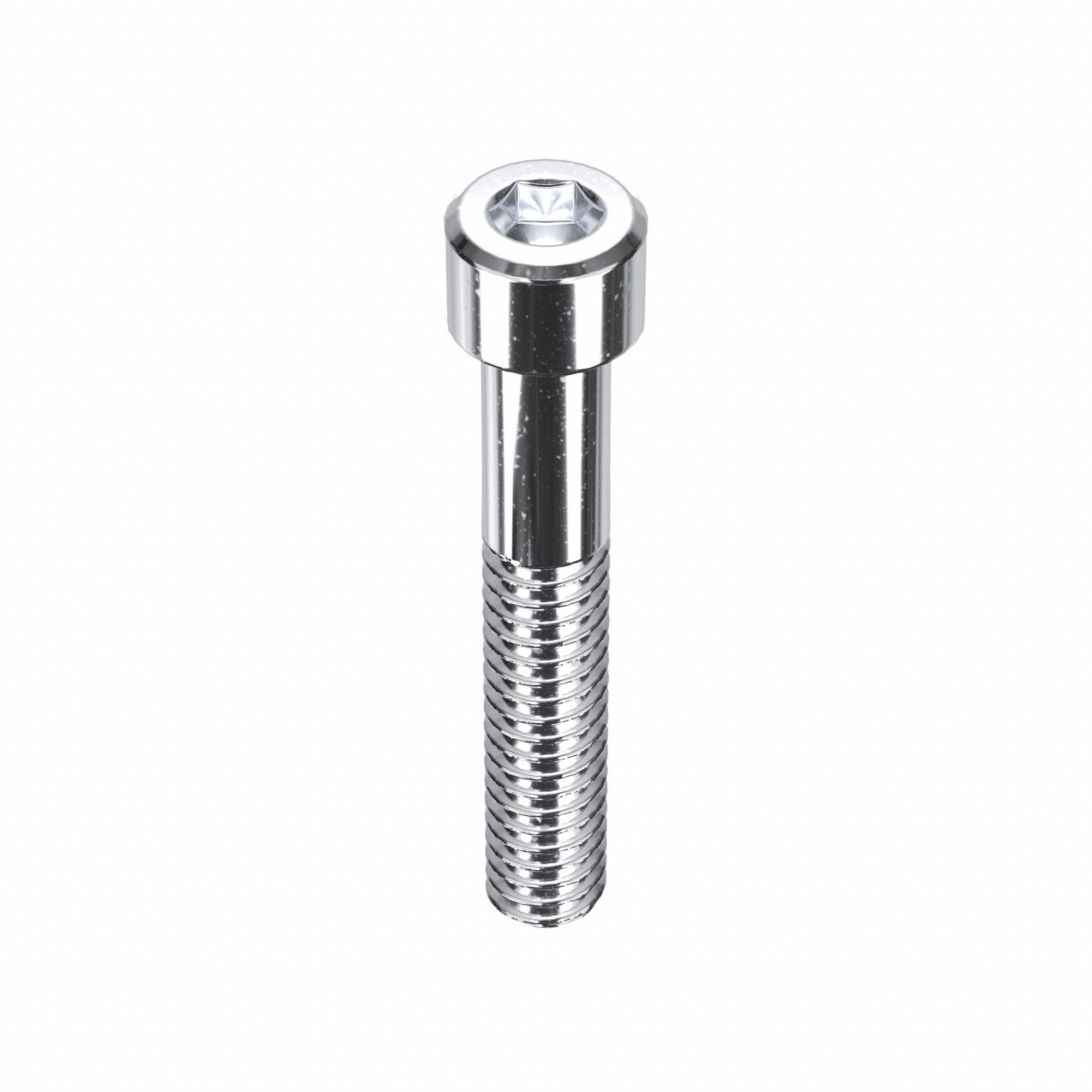 Socket Head Cap Screw: 1/4"-20 Thread Size, 1 1/2 in Lg, Std, Chrome Plated, Alloy Steel, 5 PK