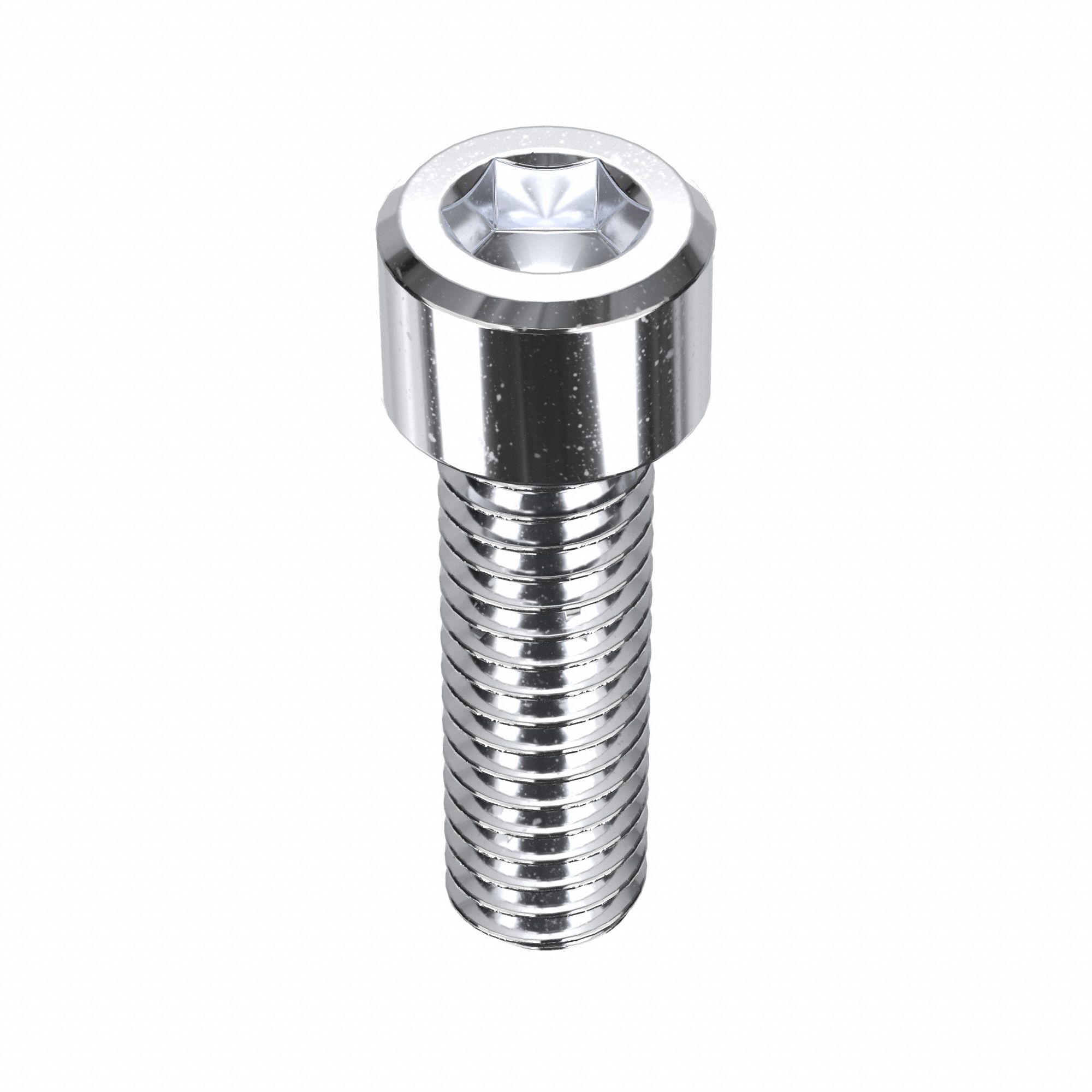 Socket Head Cap Screw: 5/16"-18 Thread Size, 1 in Lg, Std, Chrome Plated, Alloy Steel, 5 PK