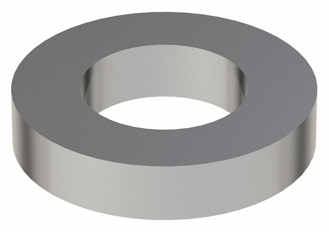 Spacer: For 5/16 in Screw Size, Steel, Chrome Plated, 1/8 in Overall Lg, 0.344 in Inside Dia, 5 PK