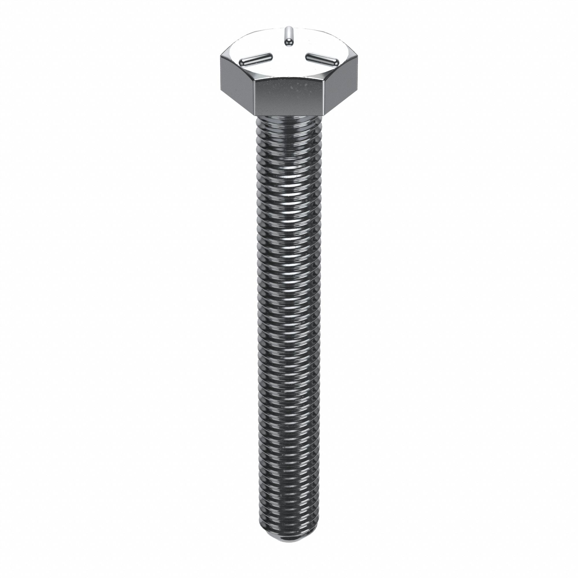 Hex Head Cap Screw: Steel, Grade 5, Chrome Plated, 1/4"-20, Coarse, 1 3/4 in lg, Inch, 5 PK