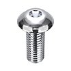 Button Socket Head Cap Screw, Steel Low Carbon, Hex Socket, Chrome Plated, UNF image