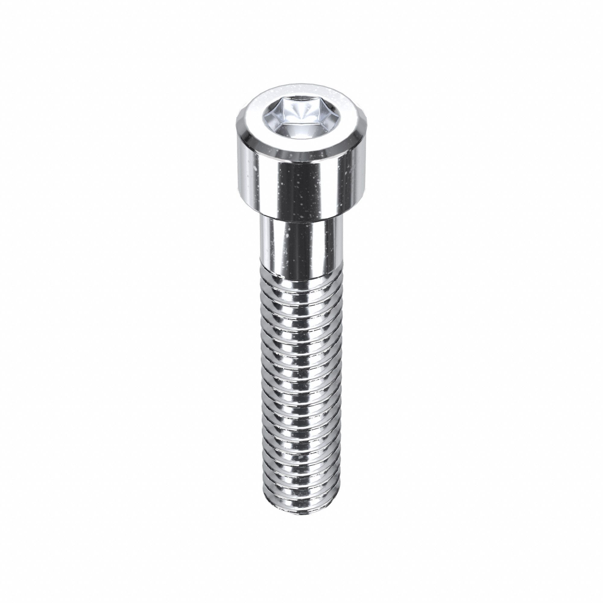 Socket Head Cap Screw: 1/4"-20 Thread Size, 1 1/4 in Lg, Std, Chrome Plated, Alloy Steel, 5 PK