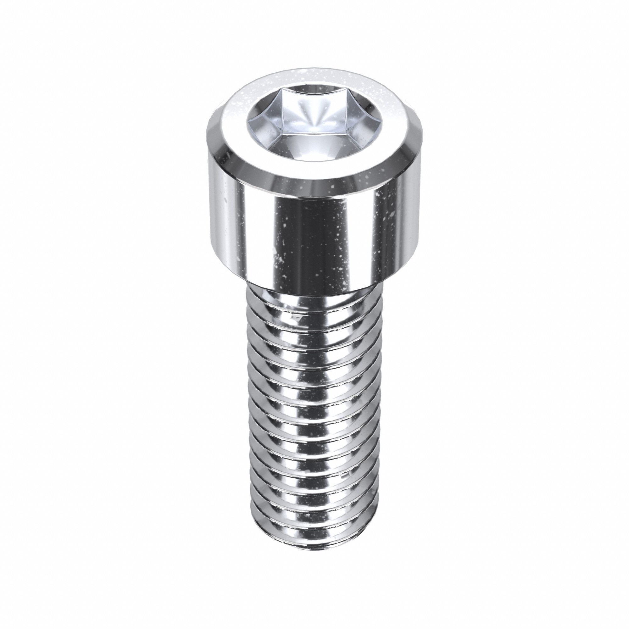 Socket Head Cap Screw: 5/16"-18 Thread Size, 7/8 in Lg, Std, Chrome Plated, Alloy Steel, 5 PK