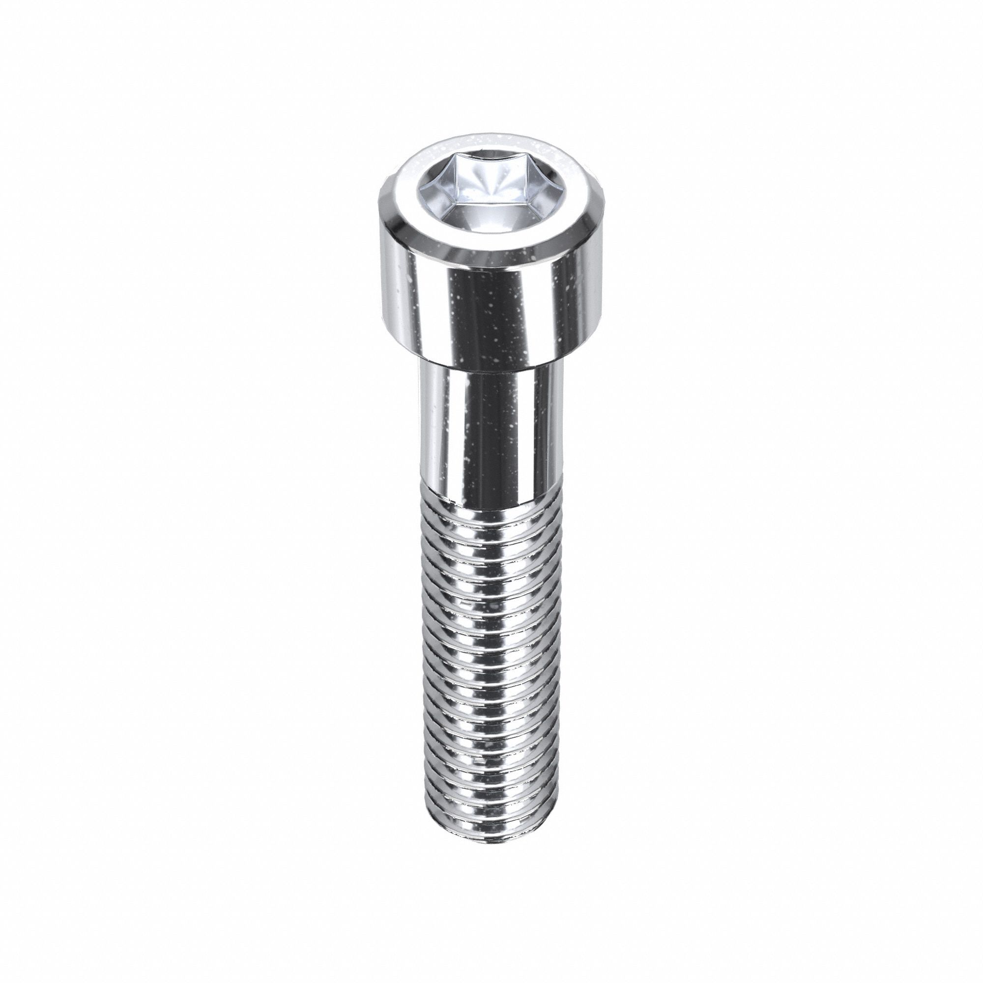 Socket Head Cap Screw: 3/8"-16 Thread Size, 1 3/4 in Lg, Std, Chrome Plated, Alloy Steel, 5 PK
