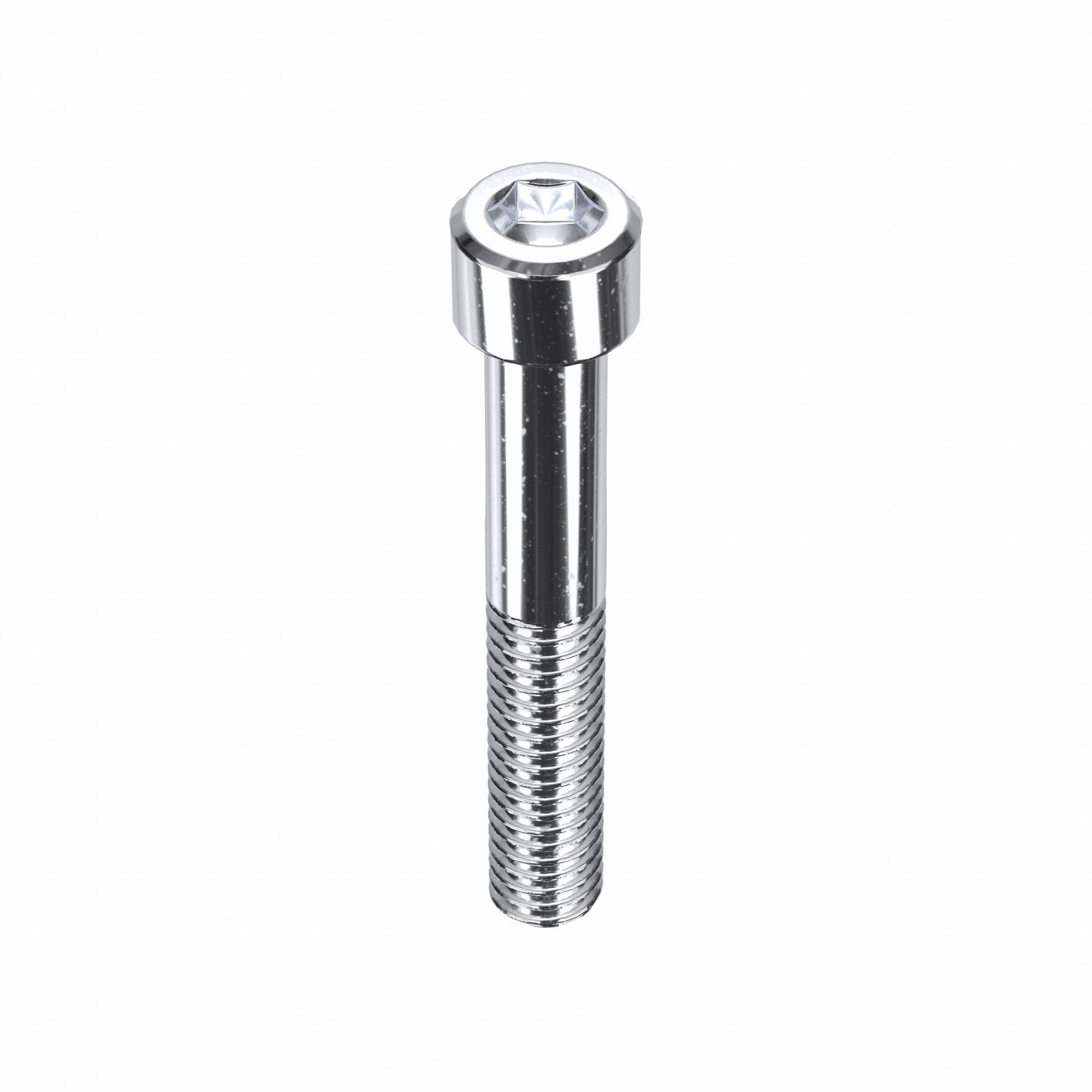 Socket Head Cap Screw: 5/16"-18 Thread Size, 2 in Lg, Std, Chrome Plated, Alloy Steel, 5 PK