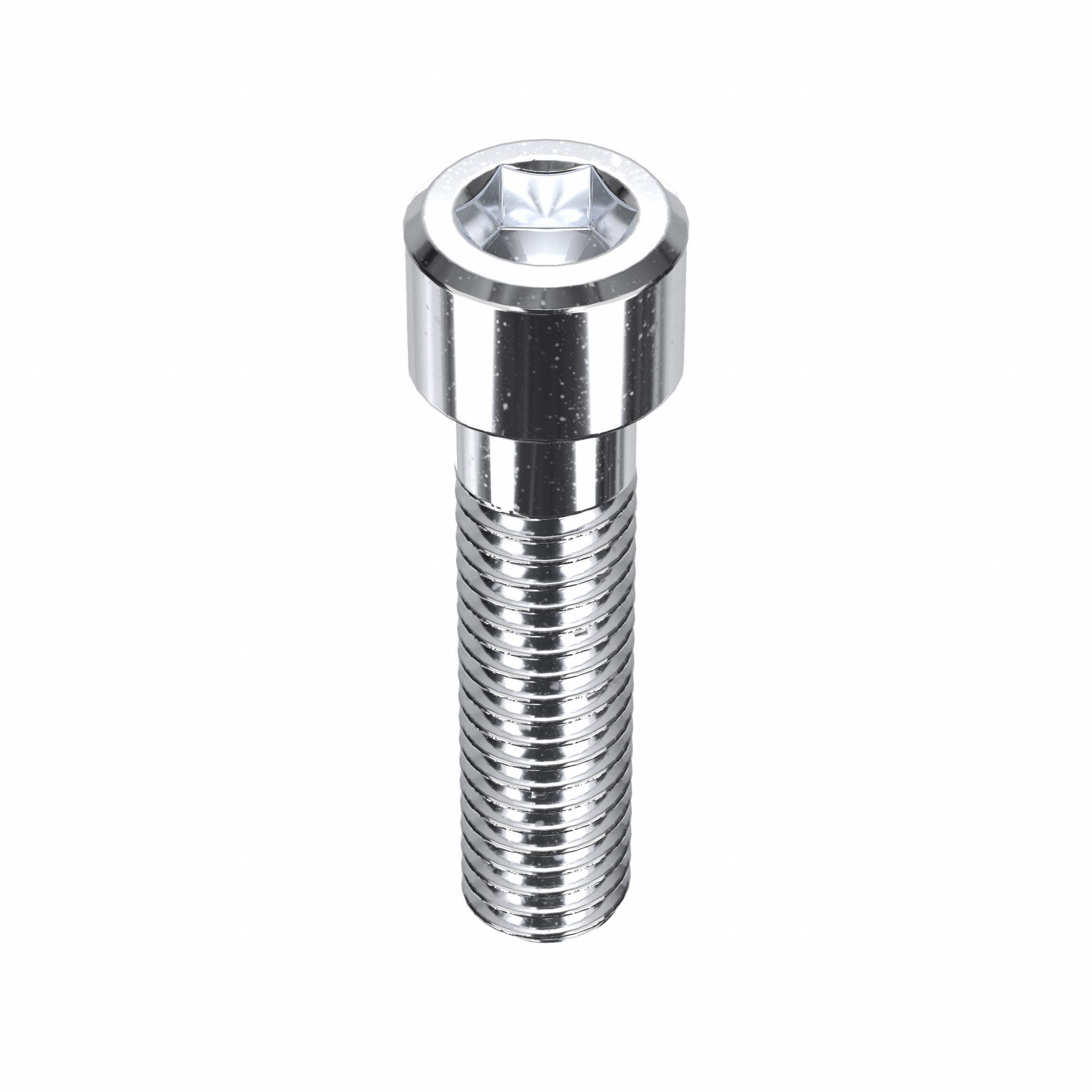 Socket Head Cap Screw: 3/8"-16 Thread Size, 1 1/2 in Lg, Std, Chrome Plated, Alloy Steel, 5 PK