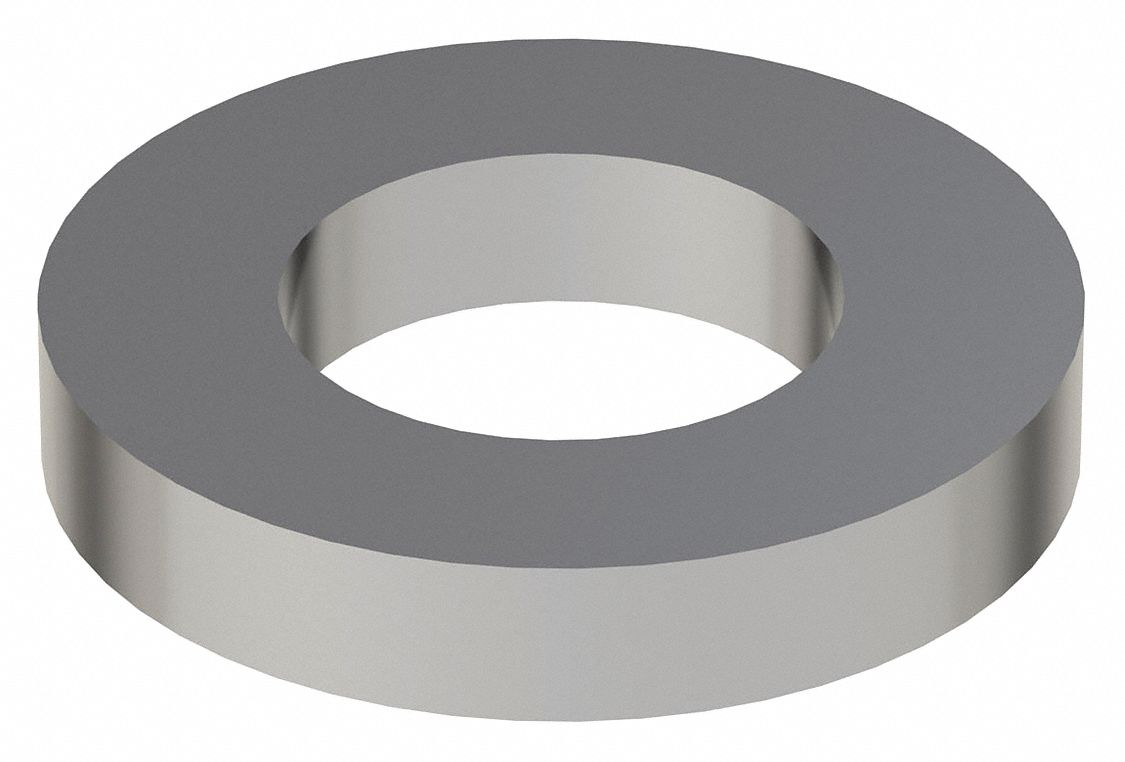 Spacer: For 3/8 in Screw Size, Steel, Chrome Plated, 1/8 in Overall Lg, 0.406 in Inside Dia, 5 PK