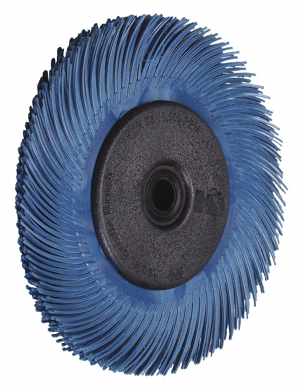 Radial Bristle Brush: Type C, 7 5/8 in Dia x 1 in Wd, 1 1/4 in Arbor, Ceramic, 2 PK