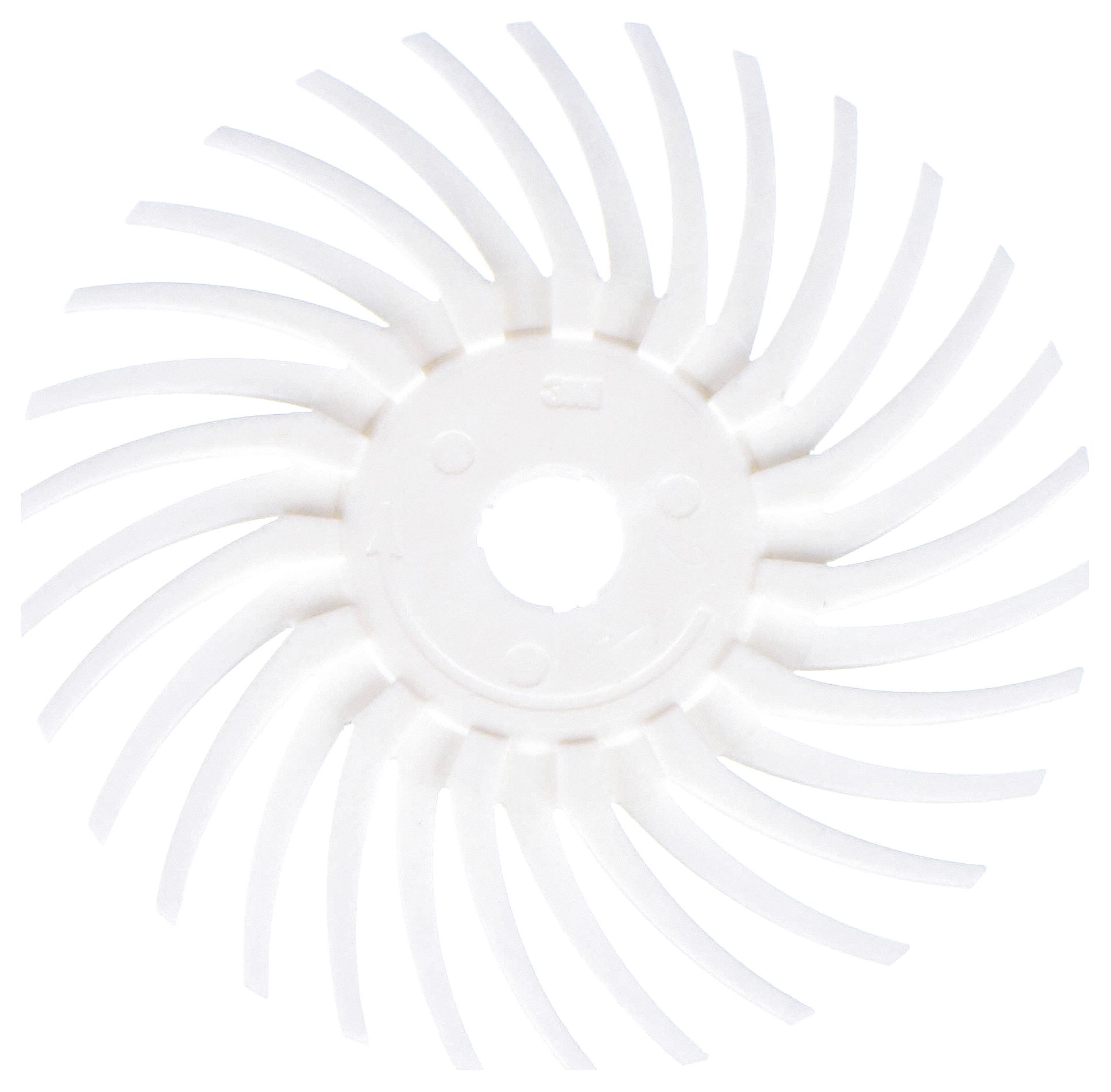 RAIAL BRISTLE DISC, TYPE C, 3 IN DIAMETER X ⅜ IN W, ⅜ IN ARBOUR, CERAMIC, YELLOW, 40 PK