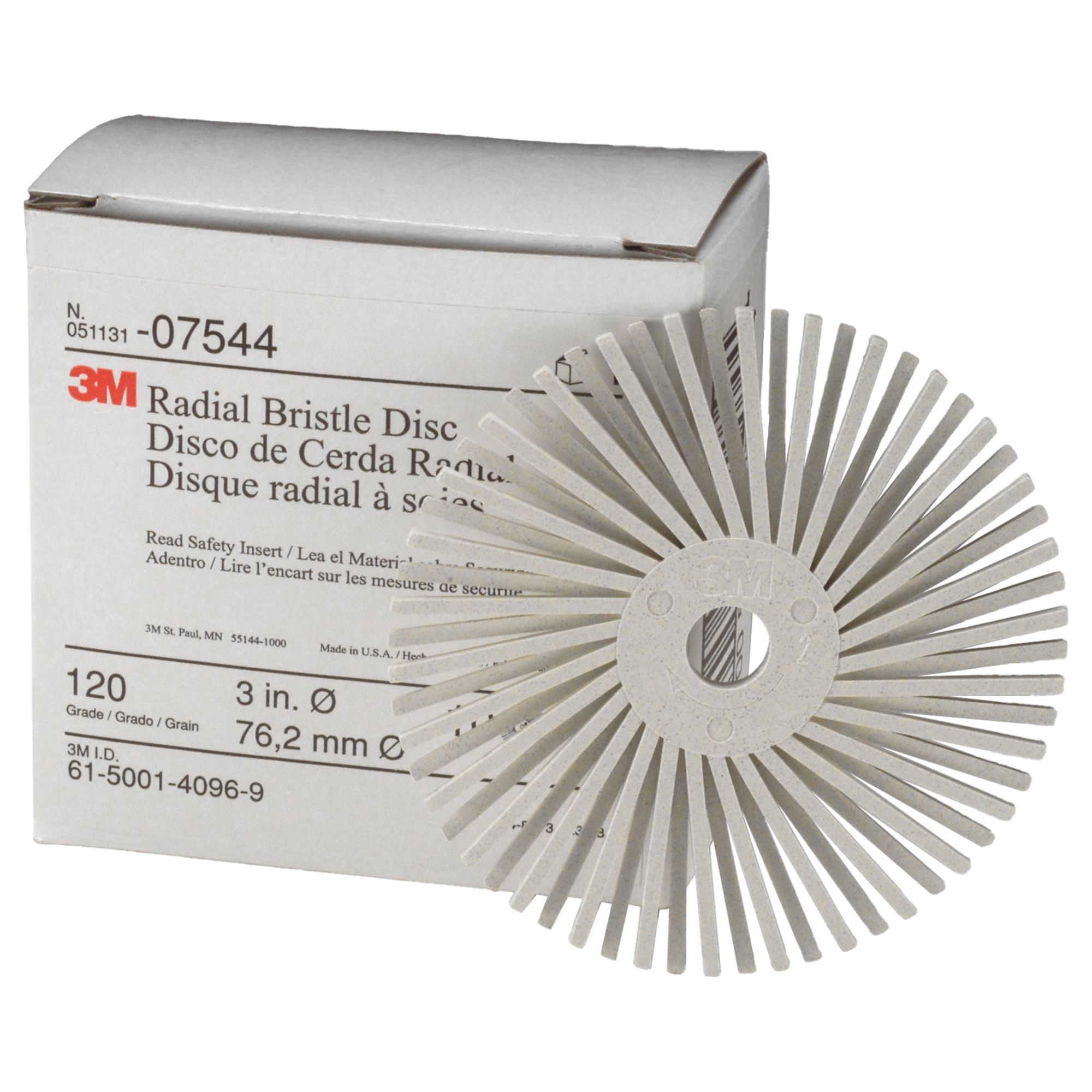RADIAL BRISTLE DISC,1/16 IN FACE W