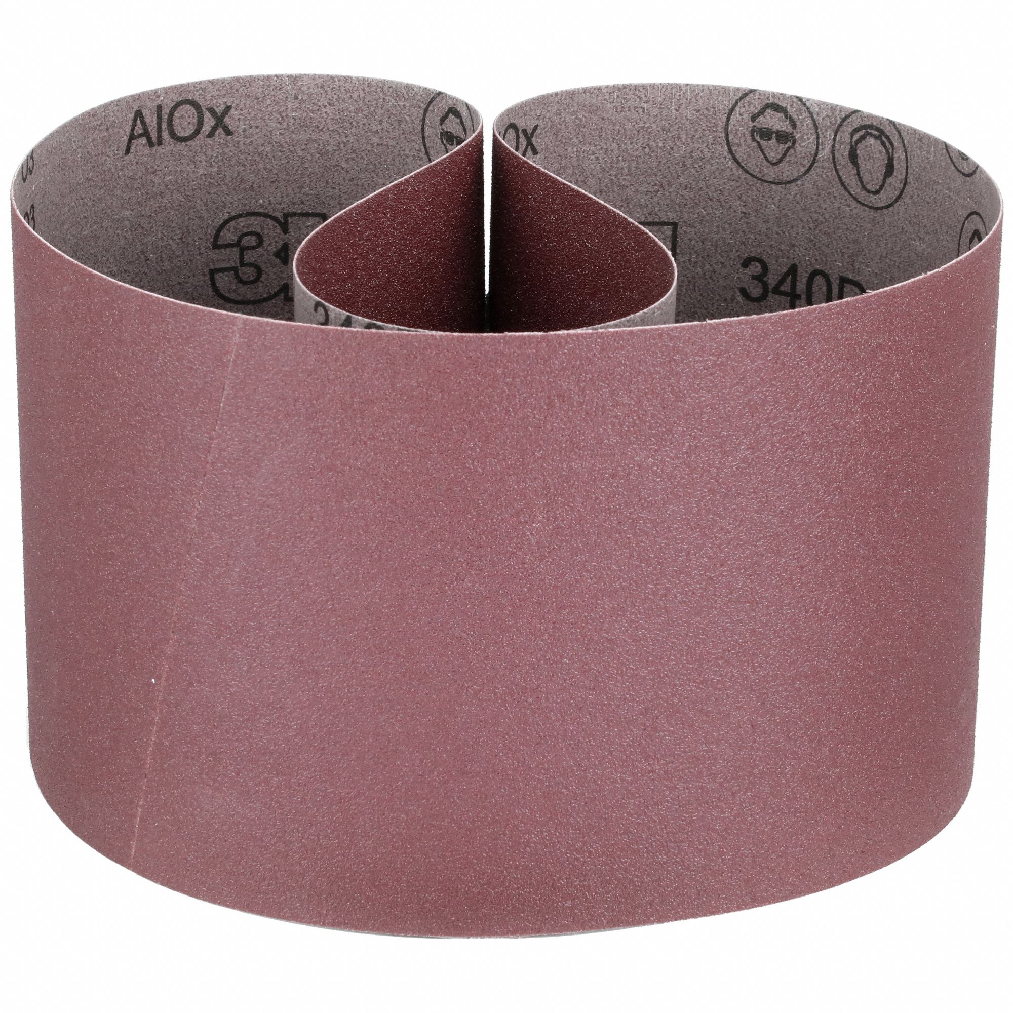 Sanding Belt: 6 in W x 48 in L, Aluminum Oxide, 80 Grit, X Wt Cloth Backing, 340D, 20 PK