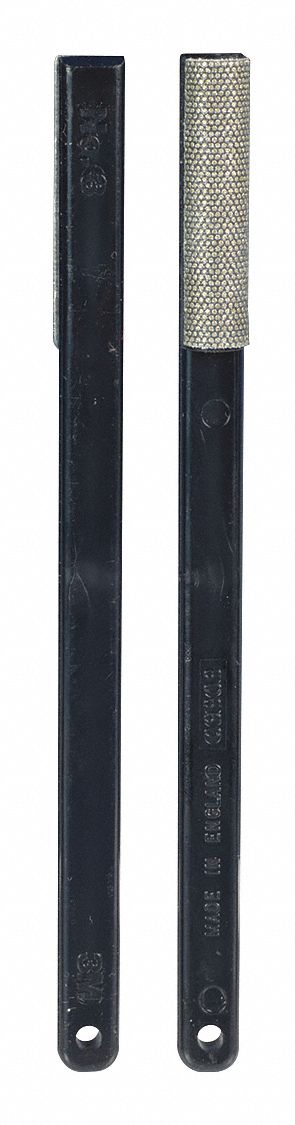 Sharpening File: Square, 1 3/4 in L x 1/2 in W x 1/2 in H, Diamond, Fine, 10 PK