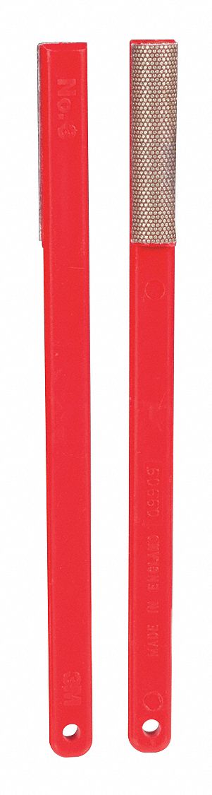 Sharpening File: Square, 1 3/4 in L x 1/2 in W x 1/2 in H, Diamond, Fine, 10 PK