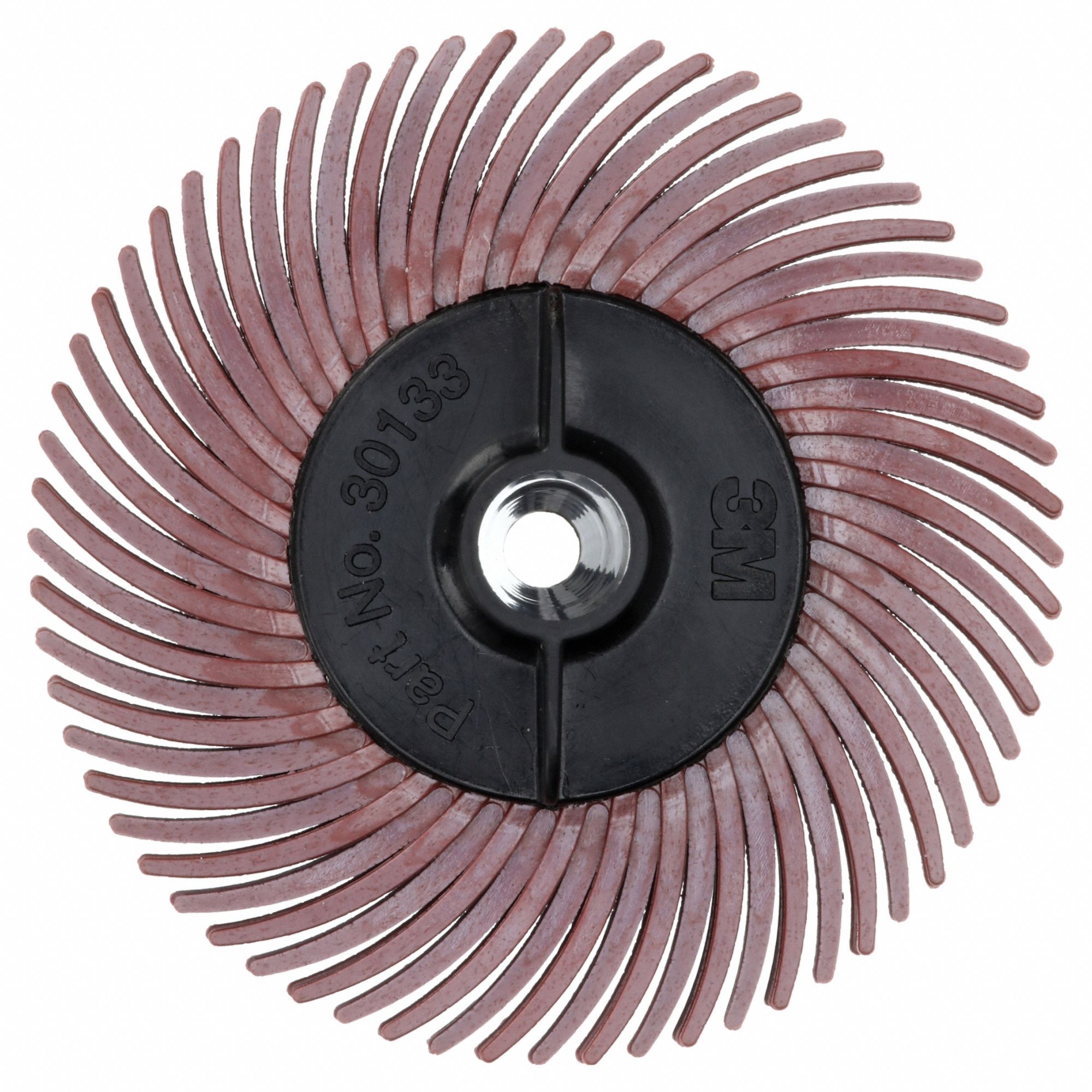 Radial Bristle Disc: Type C, 2 in Dia x 3/8 in Wd, 3/8 in Arbor, Ceramic, 80 PK