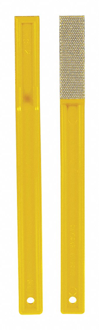 Sharpening File: Square, 1 3/4 in L x 1/2 in W x 1/4 in H, Diamond, Fine, 10 PK