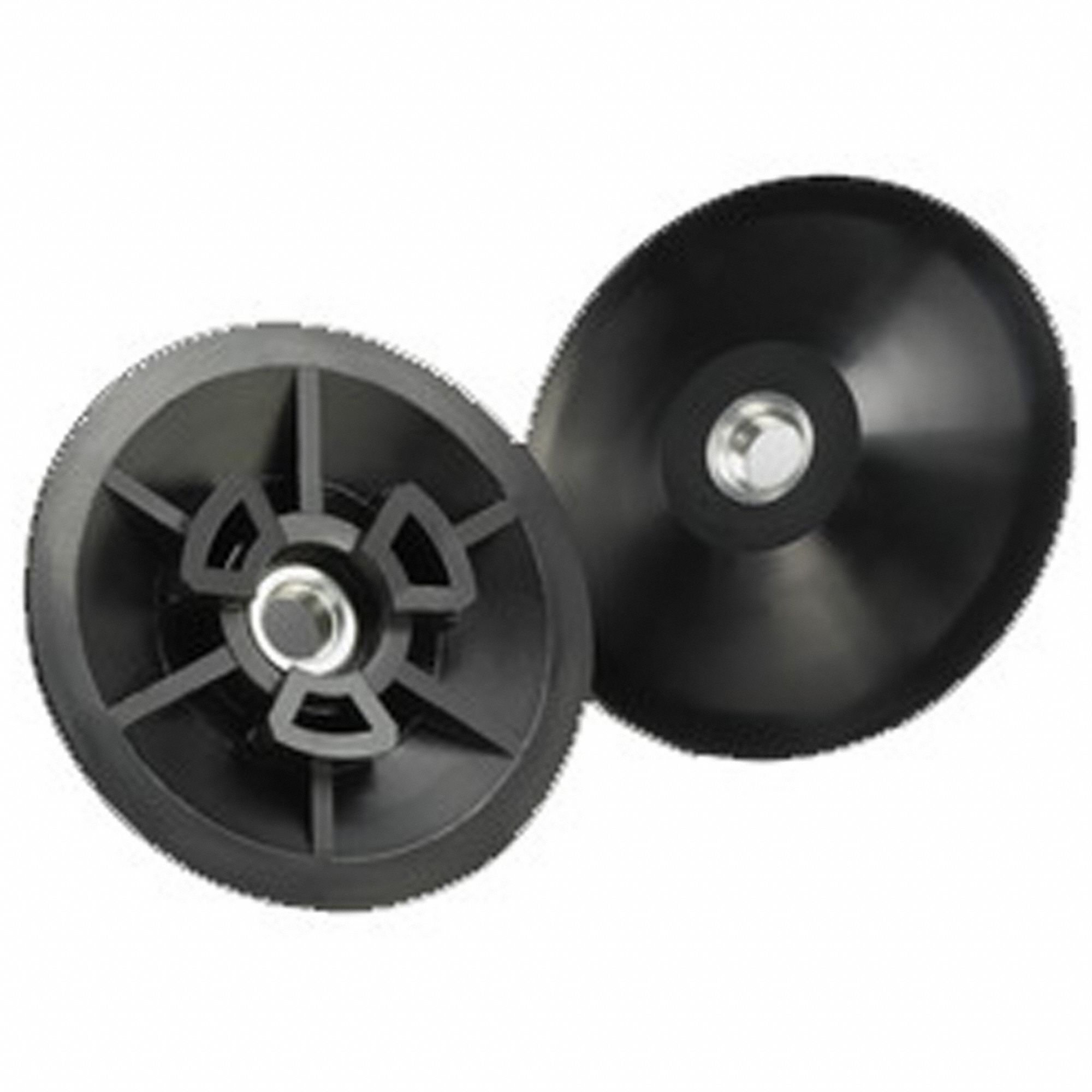 Fiber Disc Pad Hub: 5/8"-11, 4 1/2 in Dia, Black, 10 PK