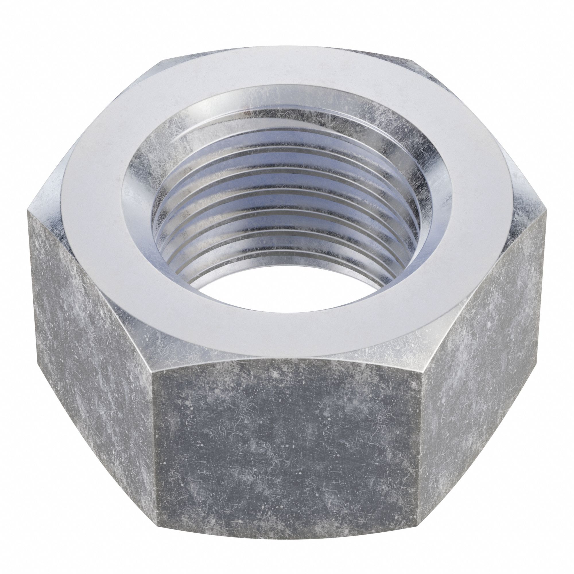 Hex Nut: Std Hex, 1/2"-20 Thread, 3/4 in Hex Wd, 7/16 in Hex Ht, Steel, Grade 2, Zinc-Plated, 50 PK