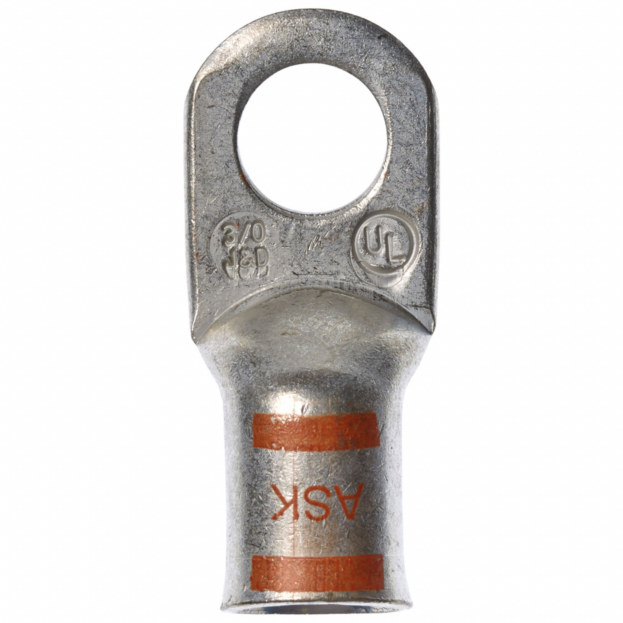 Compression Lugs: For 3/0 AWG, Stranded Wire Type, 3/8 in Stud Size, Std, Copper