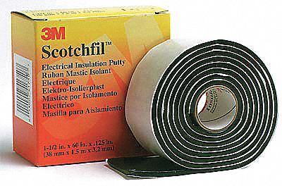 ELECTRICAL INSULATION PUTTY TAPE, SELF-FUSING, BLACK, 1 1/2 M X 38 MM X 125 MM, MASTIC