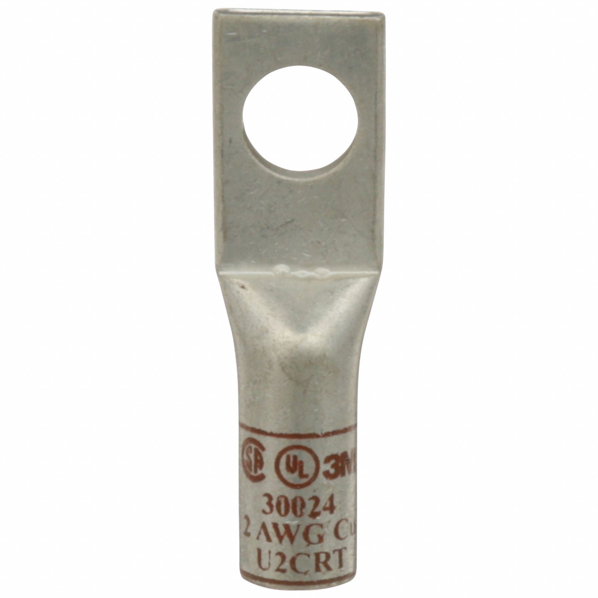 Compression Lugs: For 2 AWG, Stranded Wire Type, 3/8 in Stud Size, Std, Copper