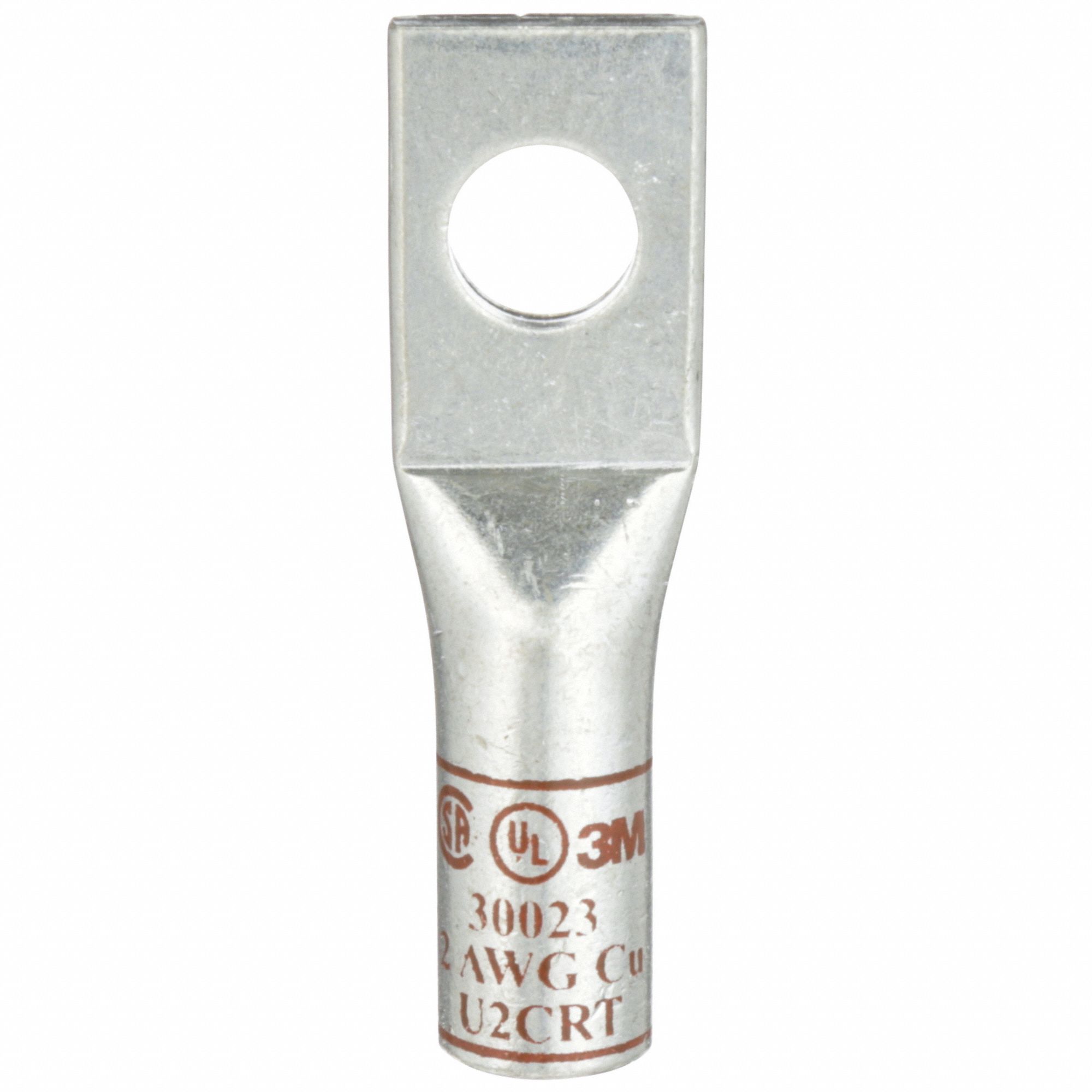 Compression Lugs: For 2 AWG, Stranded Wire Type, 5/16 in Stud Size, Std, Copper