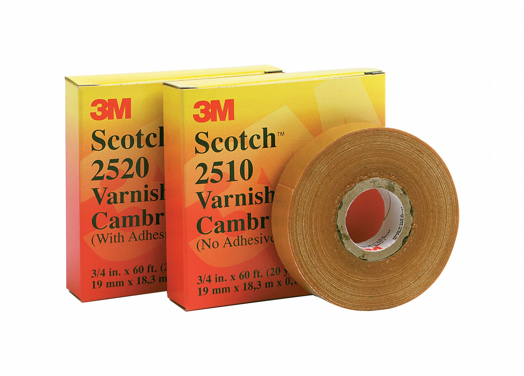 INSULATING ELECTRICAL TAPE, ABRASION-RESISTANT, 2510, VARNISHED COTTON CAMBRIC, 24 PK