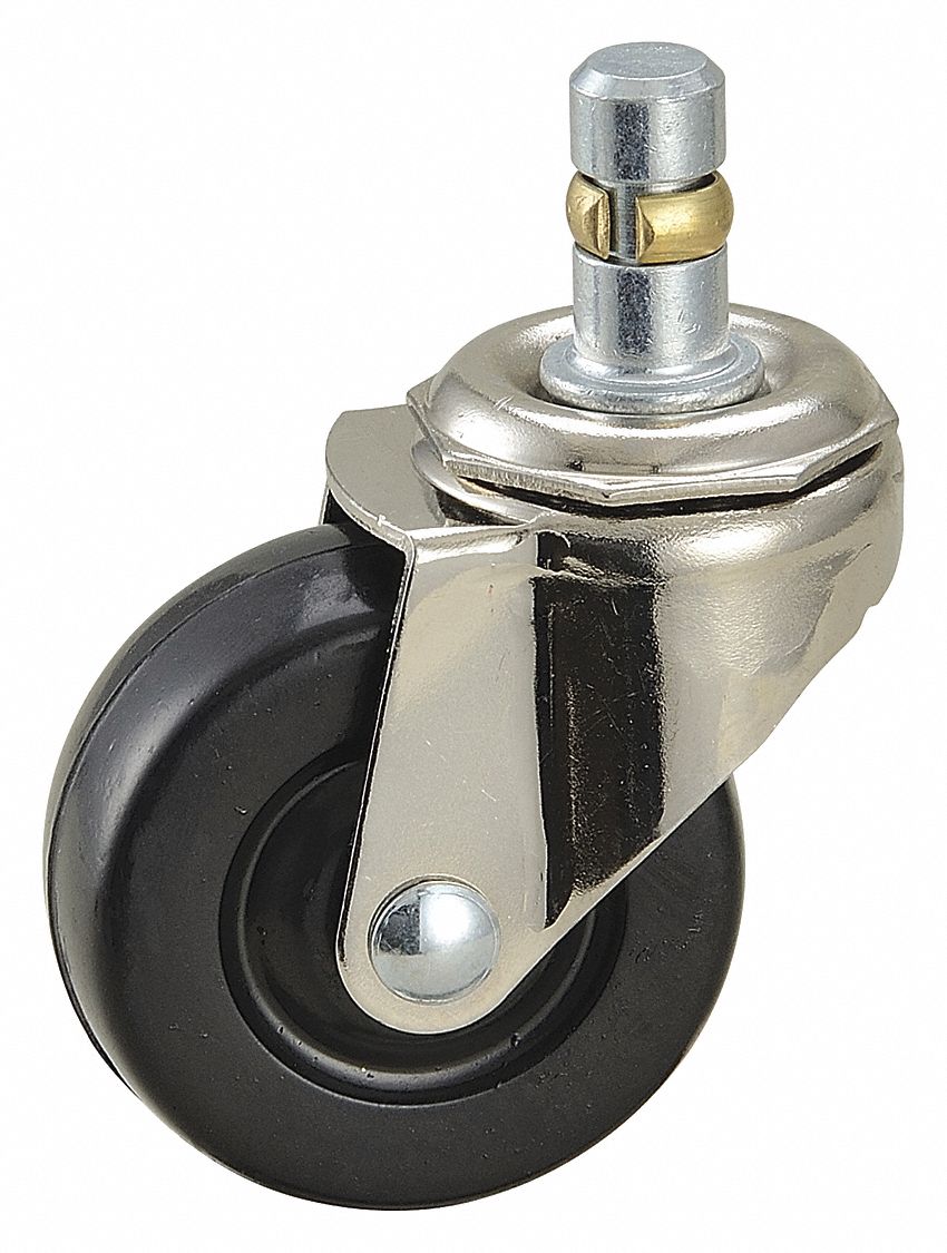 GRAINGER APPROVED FrictionRing Stem Caster 2 in Wheel Dia., 75 lb, 2