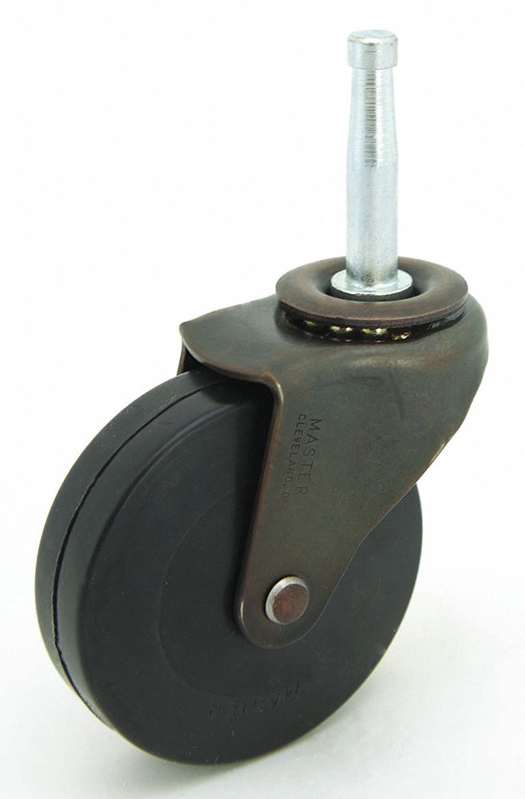 GRAINGER APPROVED SingleWheel GripNeck Stem Caster 2 1/2 in Wheel