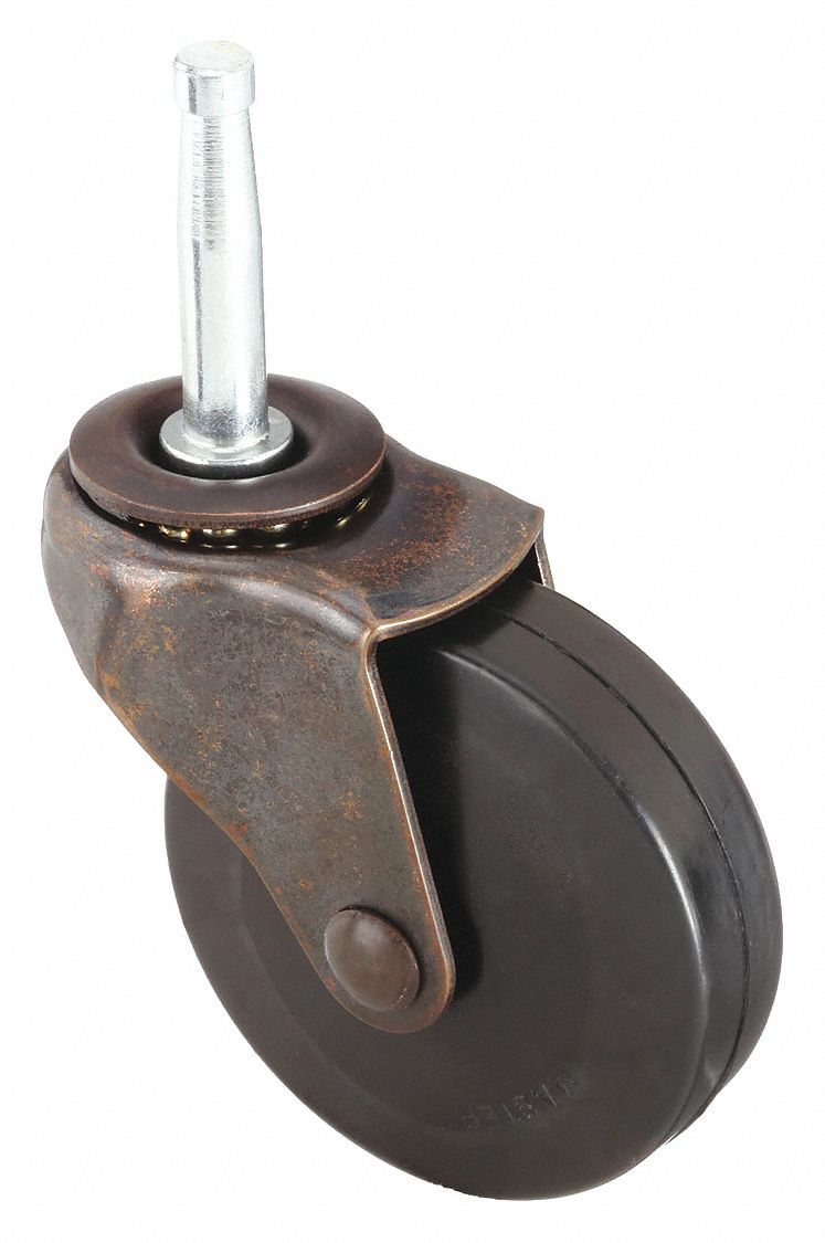 2 1/2 in Wheel Dia., 75 lb, SingleWheel GripNeck Stem Caster 2G002