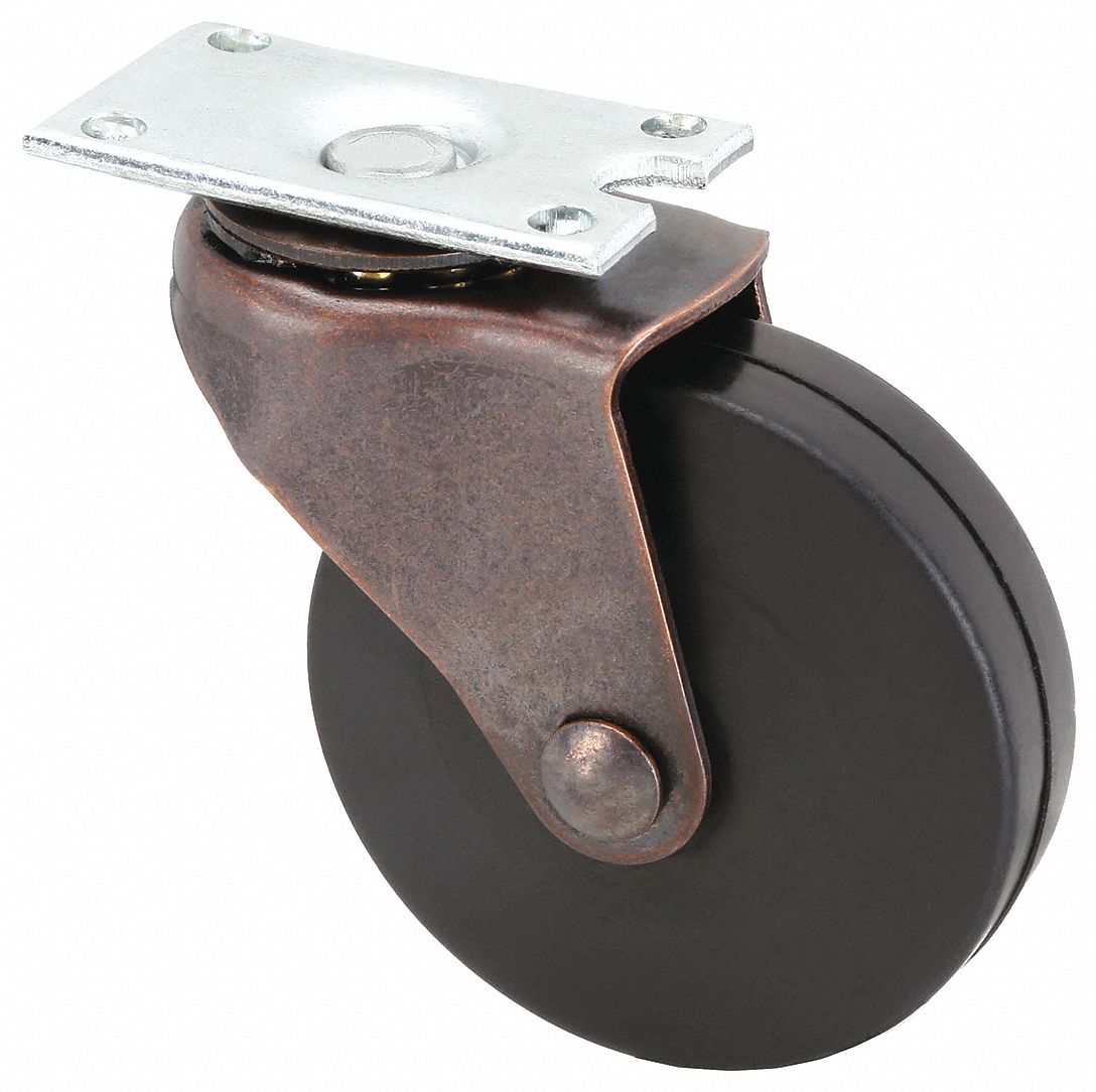 2 1/2 in Wheel Dia., 75 lb, Standard Plate Caster - 2G007|41810 - Grainger