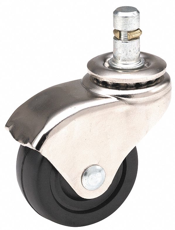 GRAINGER APPROVED FrictionRing Stem Caster 2 in Wheel Dia., 75 lb, 2 1/2 in Mounting Ht