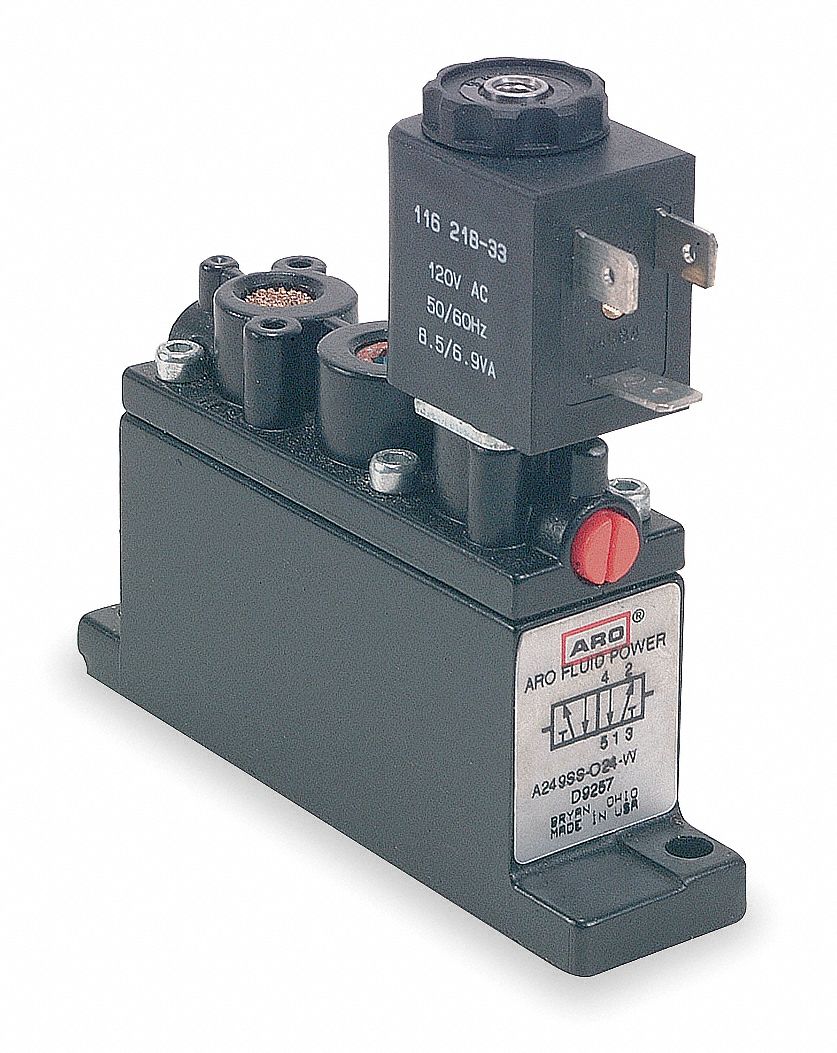Aro A212SS-000-N Solenoid Air Control Valve - 1/4" NPT, 4-Way, 150 PSI, 50 CFM
