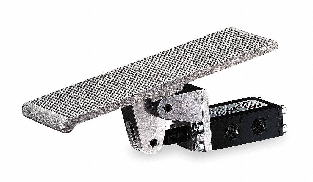 Manual Air Control Valve: E, Four-Way / Two-Position, Foot Pedal, Gray, 26 scfm Flow Rate - Max