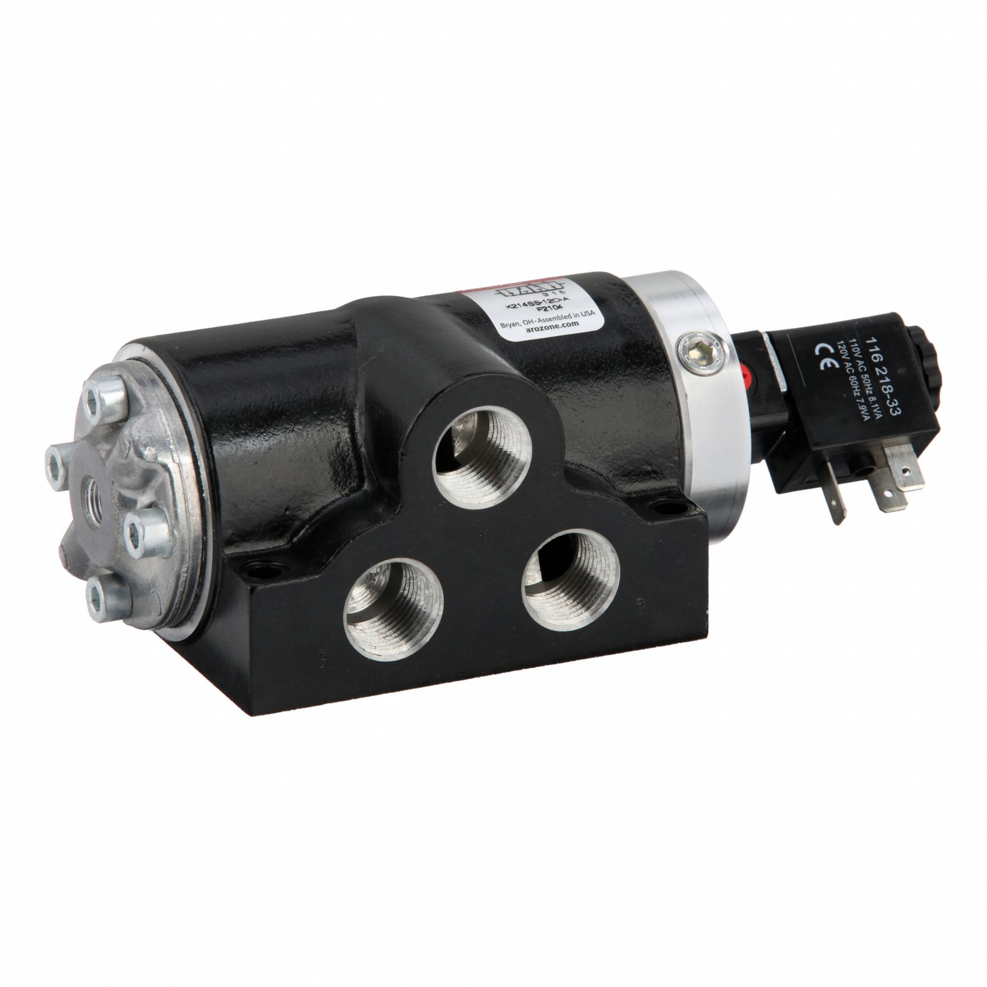 Solenoid Air Control Valve: K, Four-Way / Two-Position, 120V AC, 1/2 in Female NPT