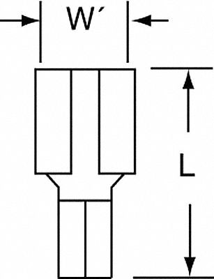 Female Disconnect, Bare, 16-14AWG, PK1000