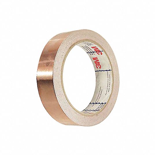 1181 Series 2.6 mil EMI Shielding Copper Foil Tape with Conductive  Adhesive, 1/2 x 18