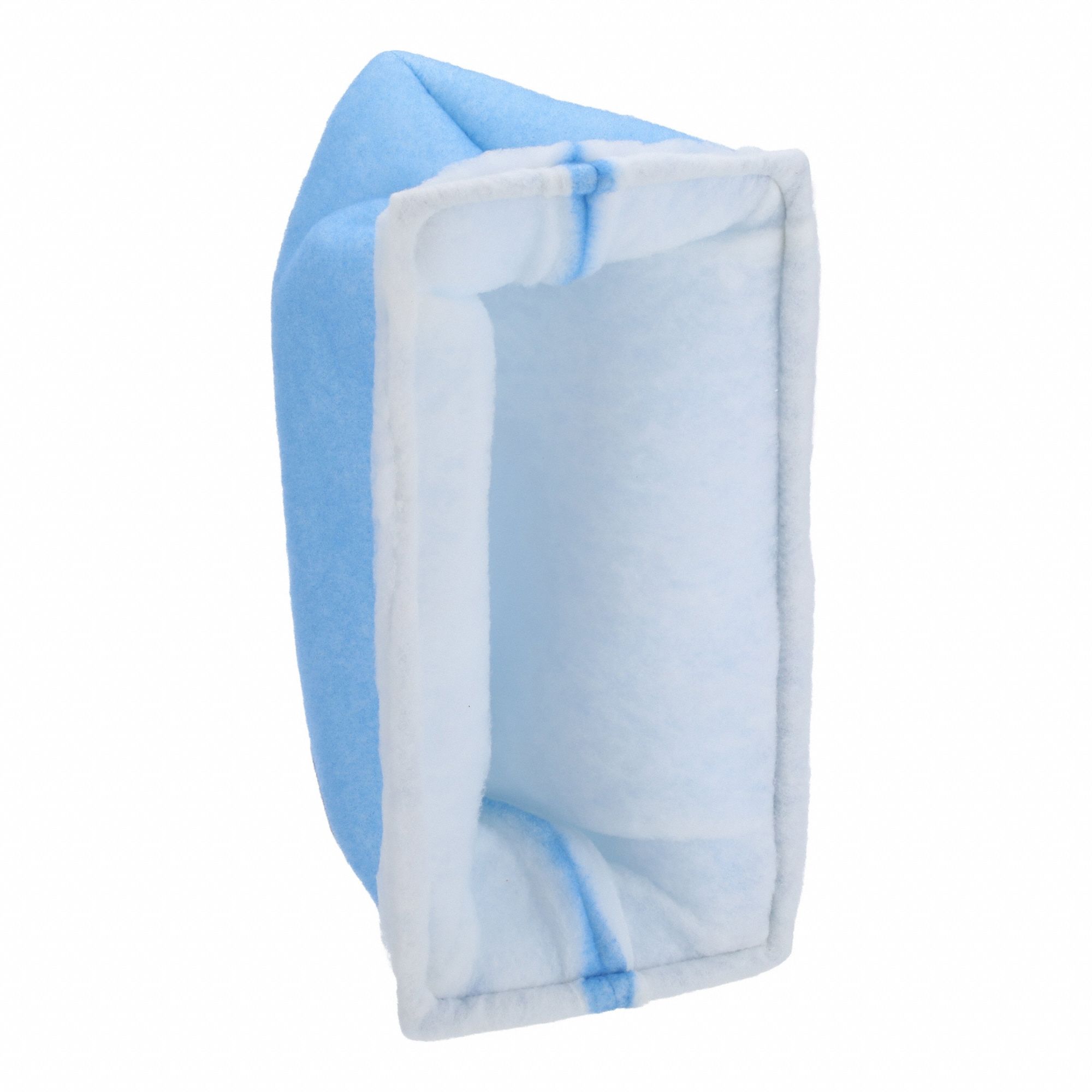 Cube Air Filter: 12 in x 24 in x 10 in, 2 Pockets, Synthetic, Blue/White, MERV 8
