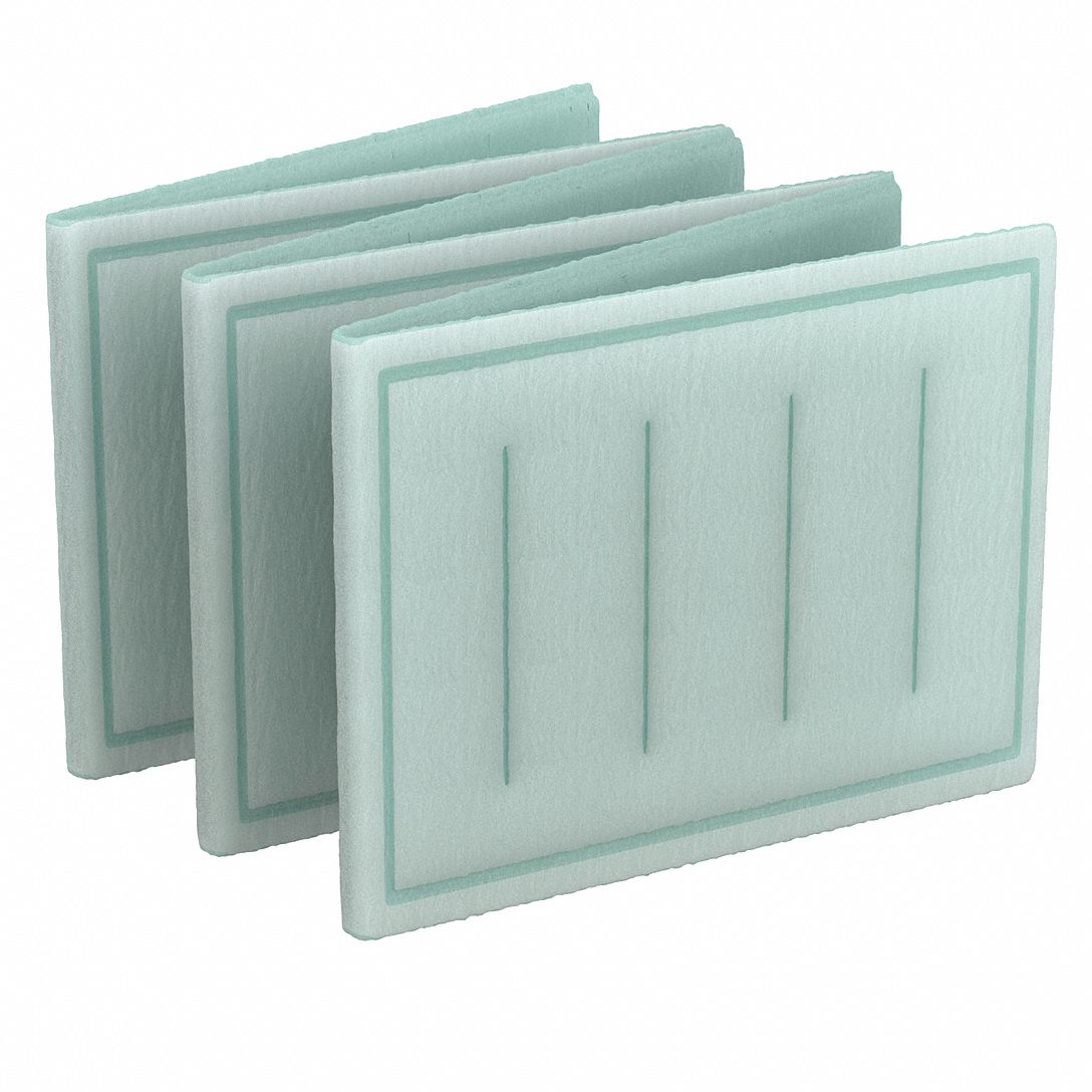 Link Air Filter: 16 in x 14 in x 1 in, 14 in Section Wd, 6 Sections, 2 Ply, MERV 8