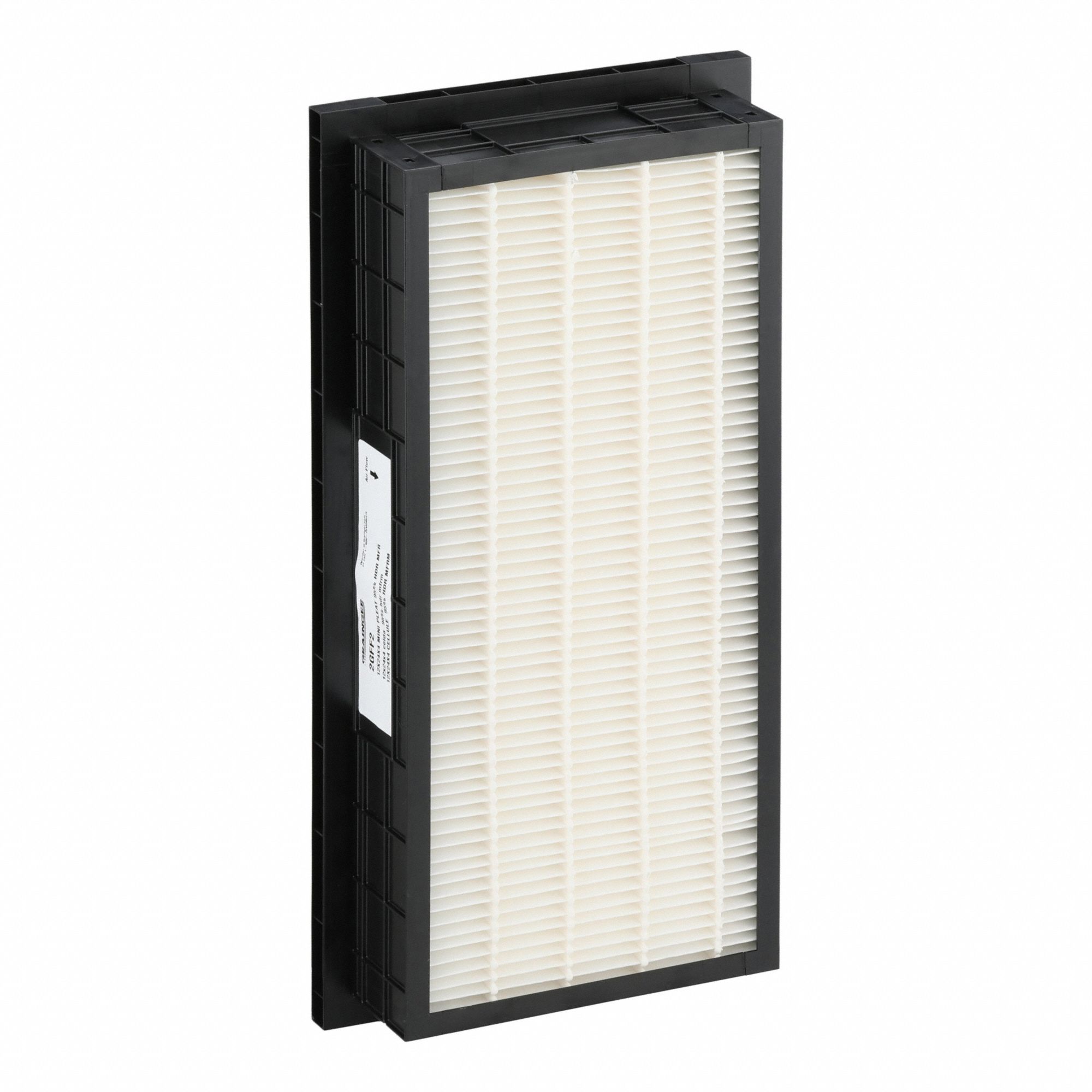 Minipleat Air Filter: 12 in x 24 in x 4 in, Synthetic, Plastic, Single Header, MERV 14