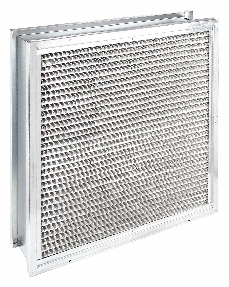 Cartridge Air Filter: 24 in x 24 in x 6 in, Steel, Double Header