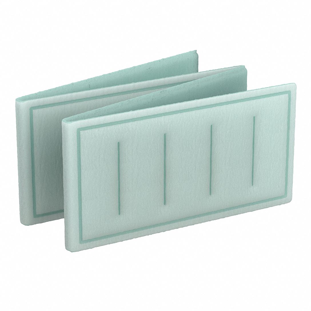 Link Air Filter: 20 in x 20 in x 1 in, 20 in Section Wd, 4 Sections, 2 Ply, MERV 8